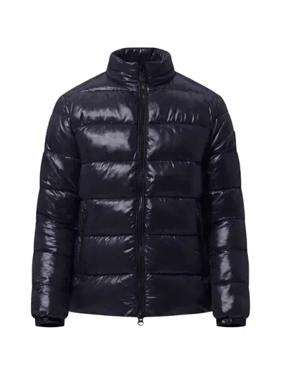Save The Duck Quilted Glossy Jacket In Animal Print