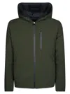 Save The Duck Quilted Green Hooded Jacket In Green