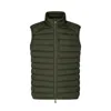 Save The Duck Quilted Green Vest With Stand-up Collar And Layering Flexibility In Green