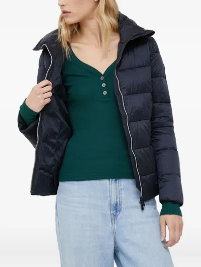 Save The Duck Quilted High-neck Puffer Jacket In Black