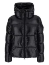 Save The Duck Biddy Black Down Jacket With Hood And Logo Patch On The Sleeve In Tech Fabric Man In Black