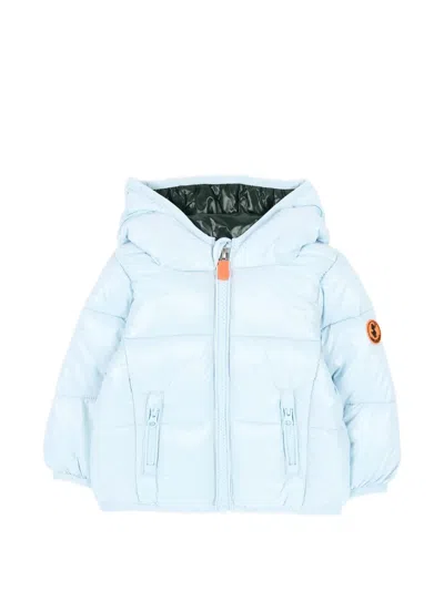 Save The Duck Babies' Quilted Hooded Jacket In Blue