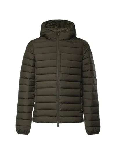 Save The Duck Quilted Hooded Jacket In Green