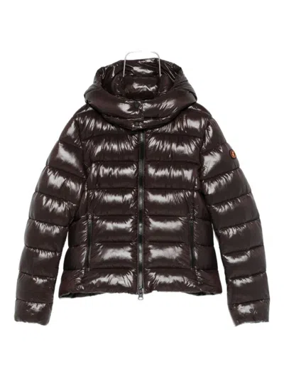 SAVE THE DUCK QUILTED JACKET WITH HOOD AND CROPPED FIT