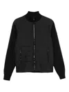 Save The Duck Quilted Knit Jacket In Black