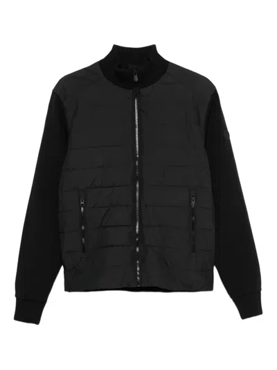 Save The Duck Quilted Knit Jacket In Black