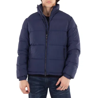 Save The Duck Quilted Long Sleeve Padded Jacket In Blue