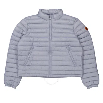 Save The Duck Quilted Long Sleeve Padded Jacket In Grey