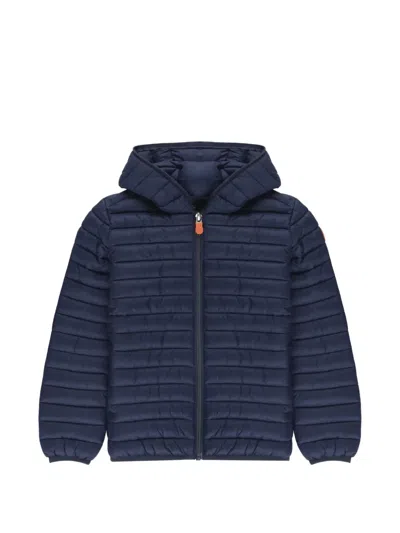 Save The Duck Kids' Quilted Padded Jacket In Blue