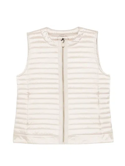 Save The Duck Quilted Sleeveless Gilet In Neutral