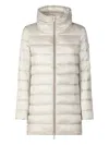 Save The Duck Quilted Stand-neck Puffer Jacket In White
