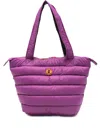 Save The Duck Quilted Tote Bag In Purple