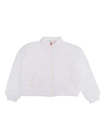Save The Duck Quilted Zip-fastening Jacket In White