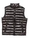 Save The Duck Lightweight Sleeveless Puffer Vest With Glossy Finish In Brown