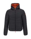 Save The Duck Quilted Zipper Cotton Clothes In Black