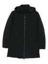 Save The Duck Rachel Hooded Zip-up Coat In Black