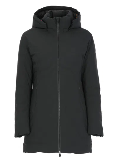 Save The Duck Rachel Long Padded Jacket In Black