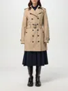 Save The Duck Audrey Belted Trench Coat In Rainy Beige In Sand