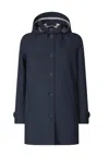 Save The Duck Raincoat With Hood Woman  April Blue Black