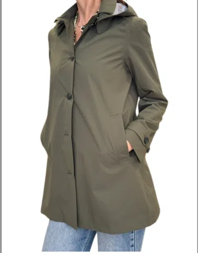Save The Duck Raincoat With Hood Woman  April Snake Green