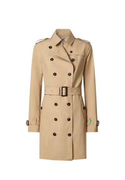 SAVE THE DUCK RAINCOAT WITH HOOD WOMAN SAVE THE DUCK AUDREY STARDUST BEIGE