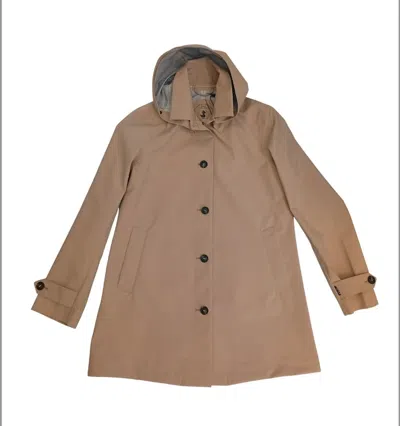 Save The Duck Raincoat With Hood Woman  ♪ In Brown