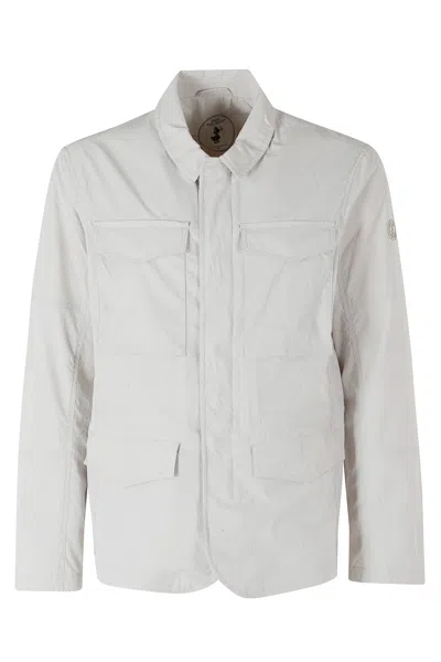 Save The Duck Rainy Beige Jago Four Pockets Shirt Collar Polyester Jacket In White