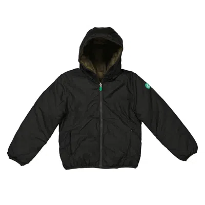 Save The Duck Kids' Reci Reversible Hooded Jacket In Black
