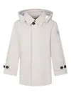 Save The Duck Recycled-polyester Hooded Coat In White