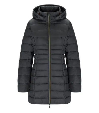 Save The Duck Reese Grey Hooded Padded Jacket