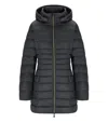 Save The Duck Reese Grey Hooded Padded Jacket