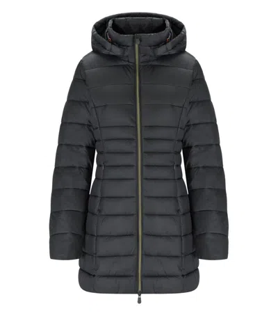 Save The Duck Reese Grey Hooded Padded Jacket