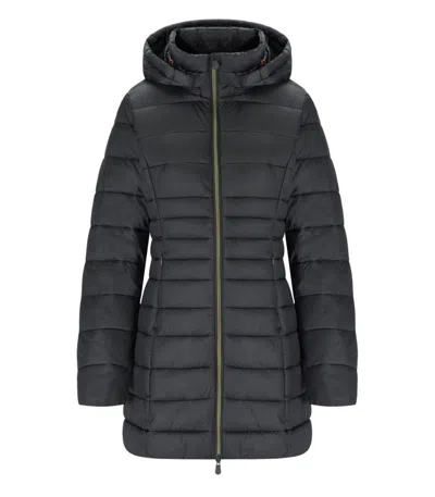 Save The Duck Reese Grey Hooded Padded Jacket In Gray