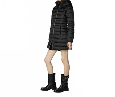 Save The Duck Reese Hooded Puffer Coat In Black