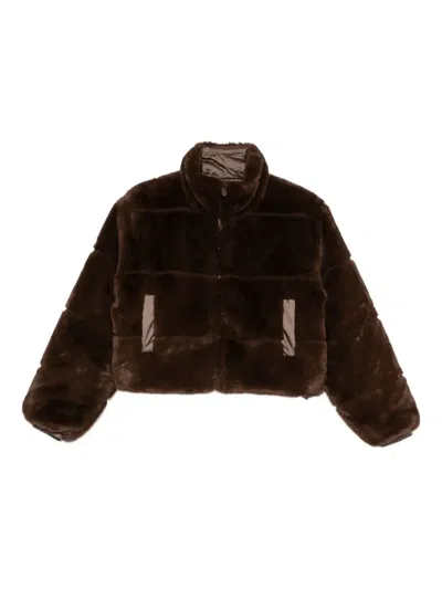 SAVE THE DUCK REVERSIBLE FAUX-FUR JACKET