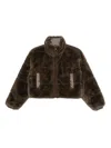 Save The Duck Reversible Faux-fur Jacket In Brown