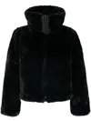 Save The Duck Reversible Faux-leather Jacket In Black