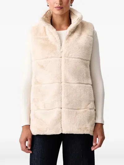 Save The Duck Reversible Faux-fur Gilet In Neutral