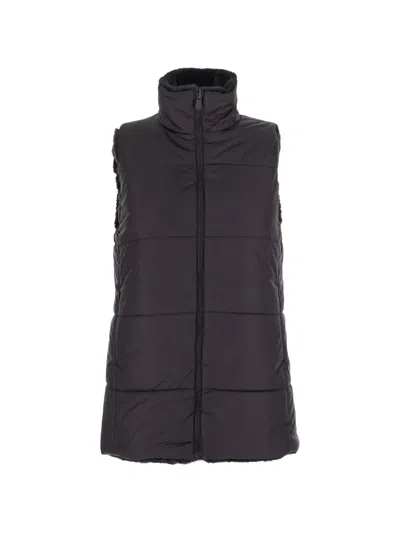 Save The Duck Reversible Hooded Gilet In Brown