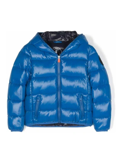 Save The Duck Kids' Royal Blue Padded Jacket With Hood