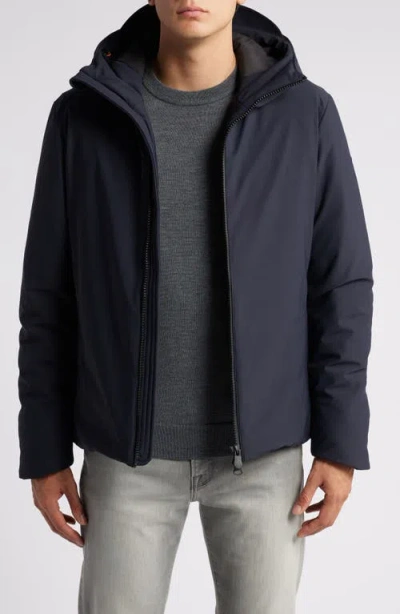 Save The Duck Sabal Hooded Jacket In Blue Black