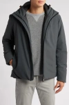 Save The Duck Sabal Hooded Jacket In Grey Black