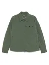 Save The Duck Green Lightweight Jacket With Zip Closure In Gold