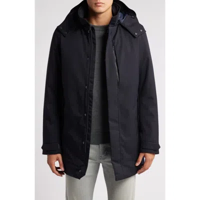Save The Duck Sam Water Repellent Hooded Shell Jacket In Blue Black