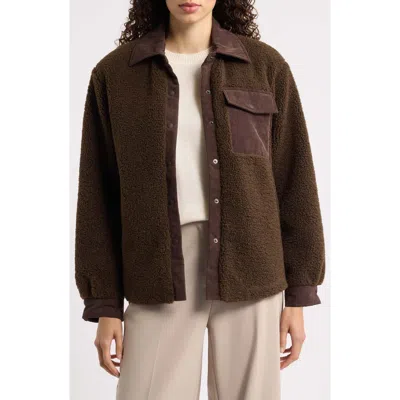 Save The Duck Sayaka High Pile Fleece Jacket In Brown