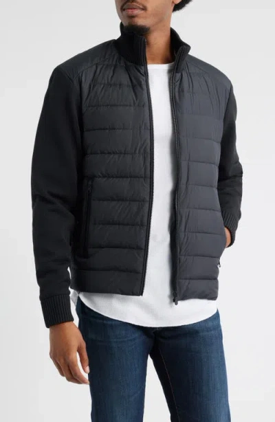 Save The Duck Sedum Water Repellent Mixed Media Jacket In Blue