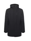 Save The Duck Removable-hoodie Zip-up Coat In Black