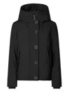 Save The Duck Shanon Buttoned Hooded Jacket In Black