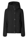 Save The Duck Shanon Buttoned Hooded Jacket In Black