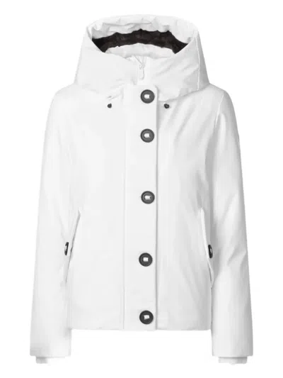 Save The Duck Shanon Buttoned Hooded Jacket In White